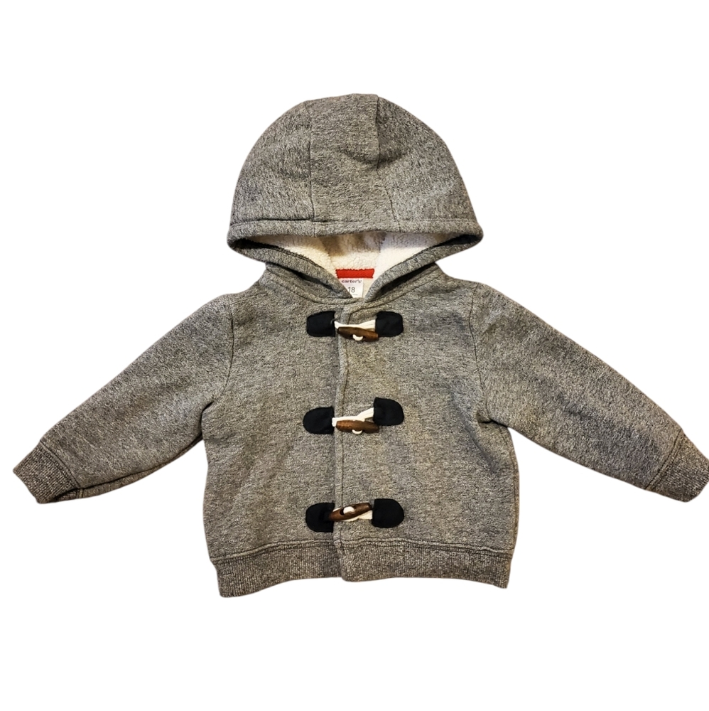 Cozy Gray Toggle Hoodie jacket